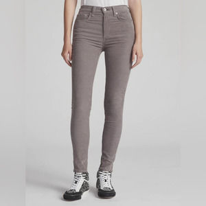 Rag & Bone — High Rise Nickle Grey Corduroy Pants
